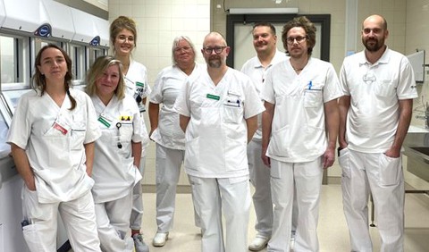 Medarbetare från kirurgimottagningen, endoskopimottagningen och urologimottagningen på Nyköpings lasarett.